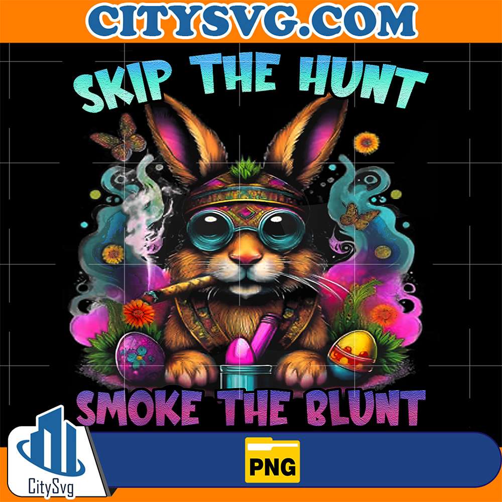 Happy-420-Easter-Skip-The-Hunt-Smoke-The-Blunt-Bunny-Smoking-Png