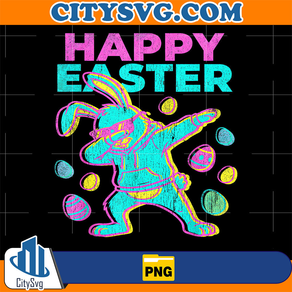 Happy Easter Dabbing Bunny Png CitySvg