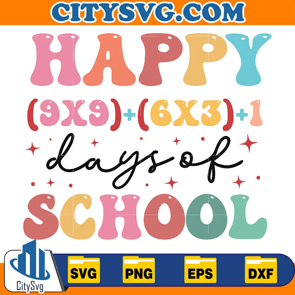 Happy100DaysOfSchoolTeacherTeamSvg