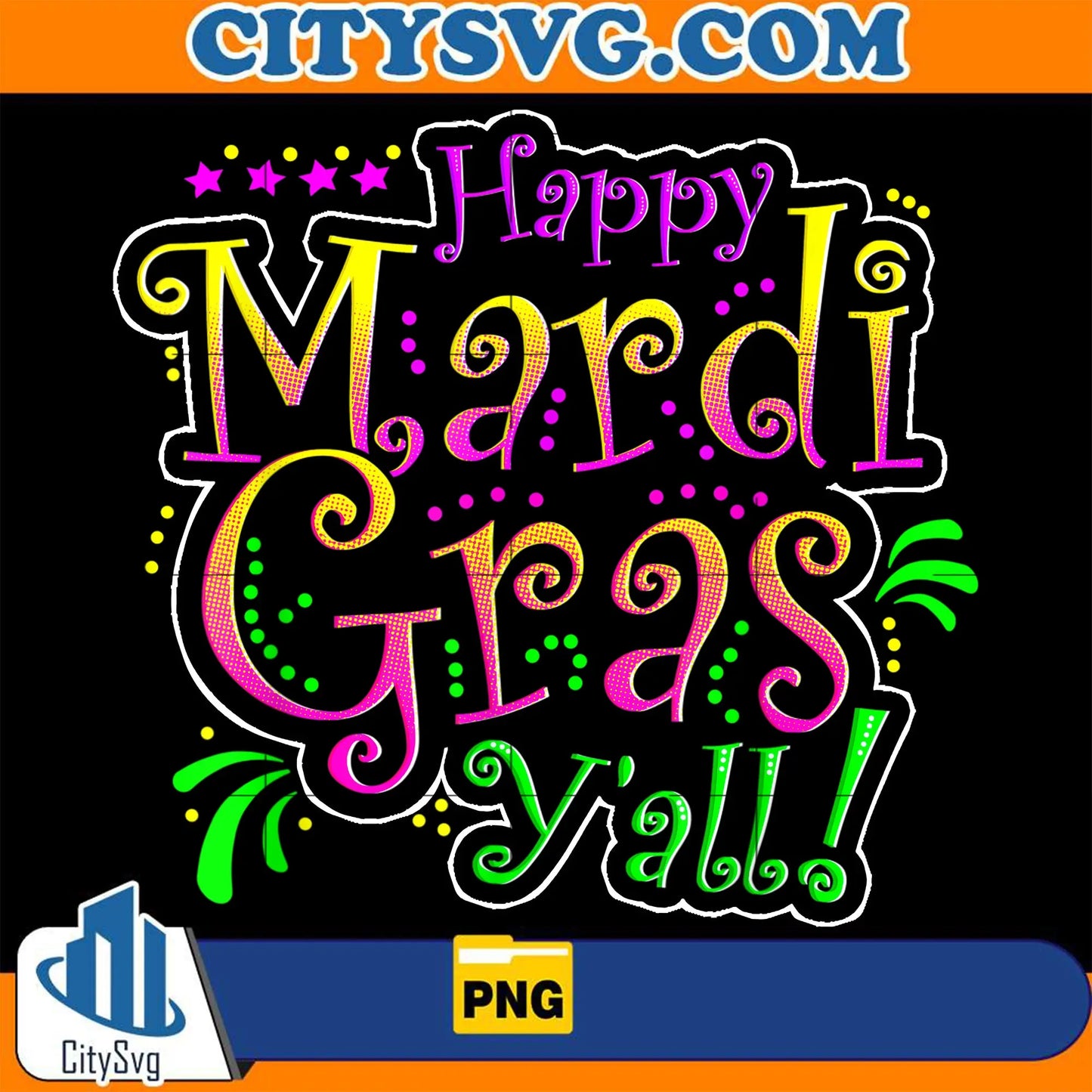 HappyMardiGrasYAllPartyParadeNewOrleansPng