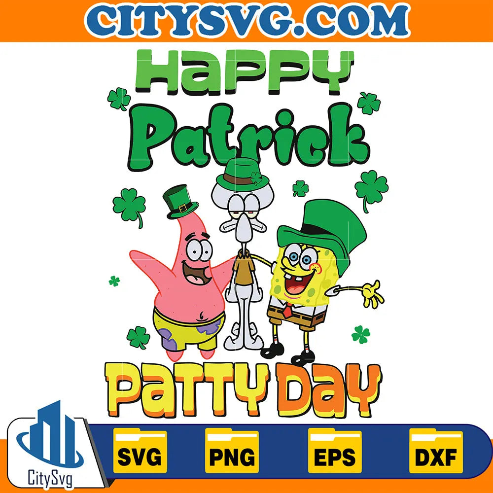 HappyPatrickPattyDaySpongebobSvg