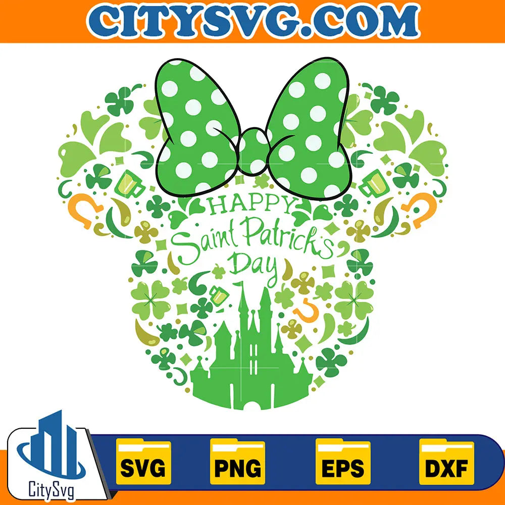 HappySaintPatricksDayMinnieHeadSvg