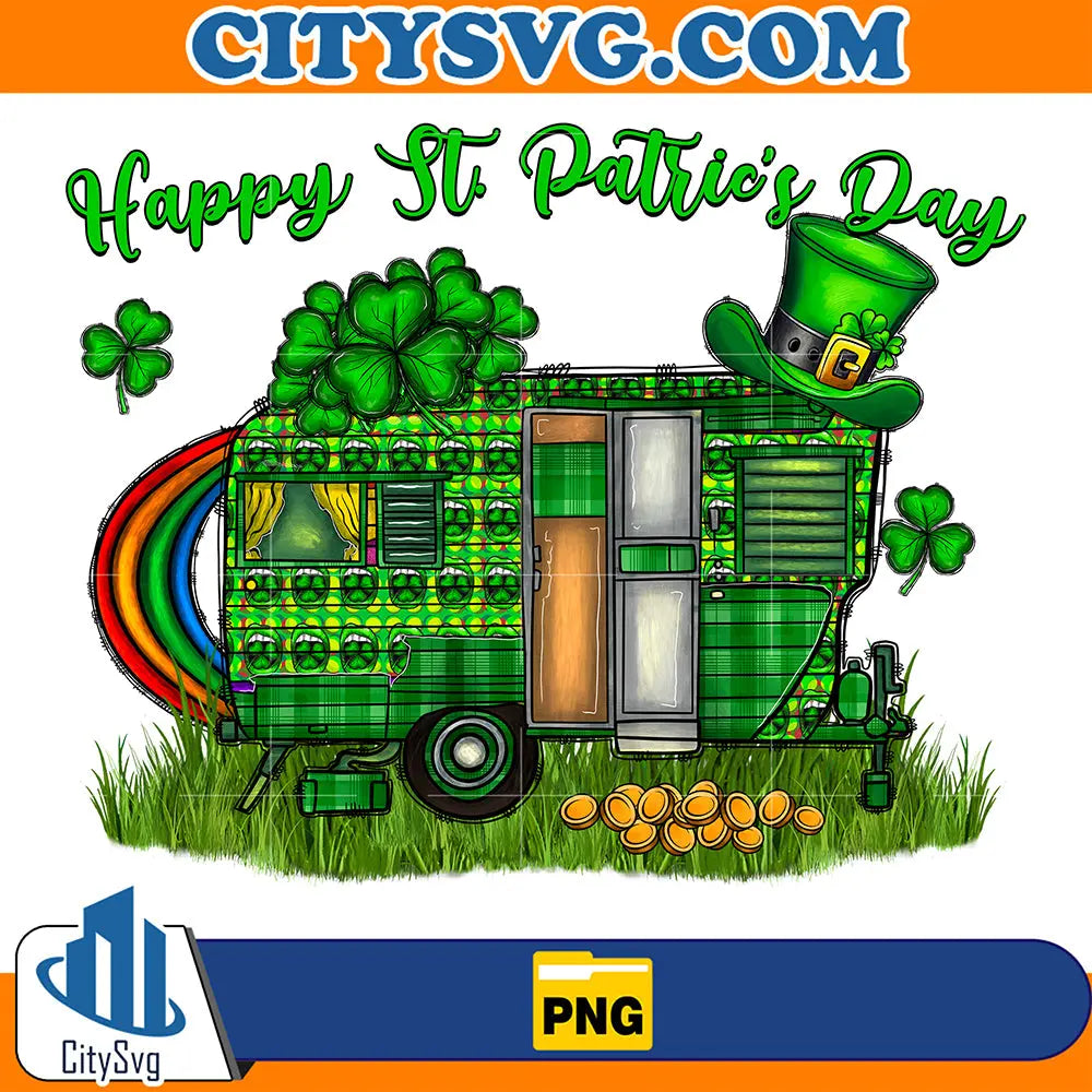 HappySt.PatricksDayCamperSublimationPng