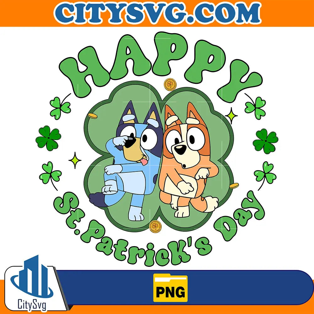 HappyStPatricksDayBlueyPng