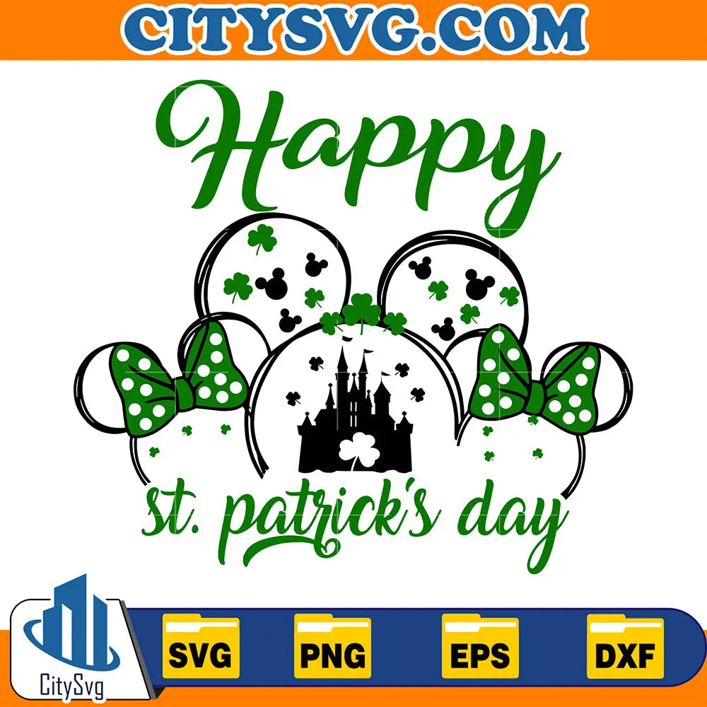 HappyStPatricksDayMickeyPatricksDaySvg