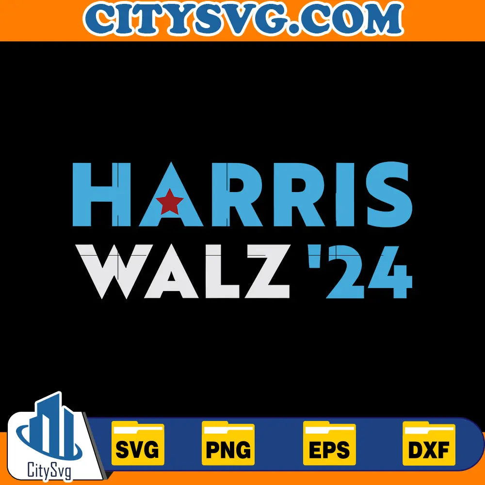 Harris Walz 2024 Svg CitySvg
