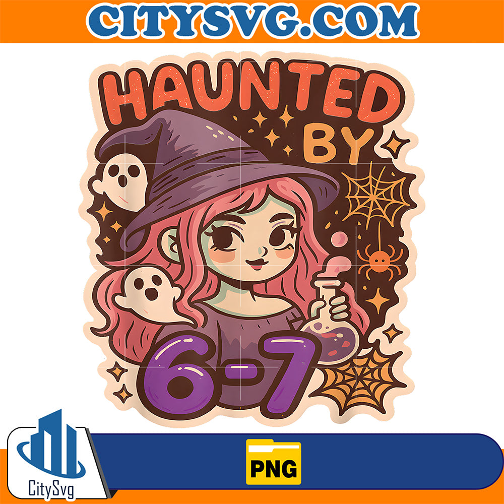 Haunted by 6-7 Six Seven Meme Halloween Costume Girls Png CitySvg
