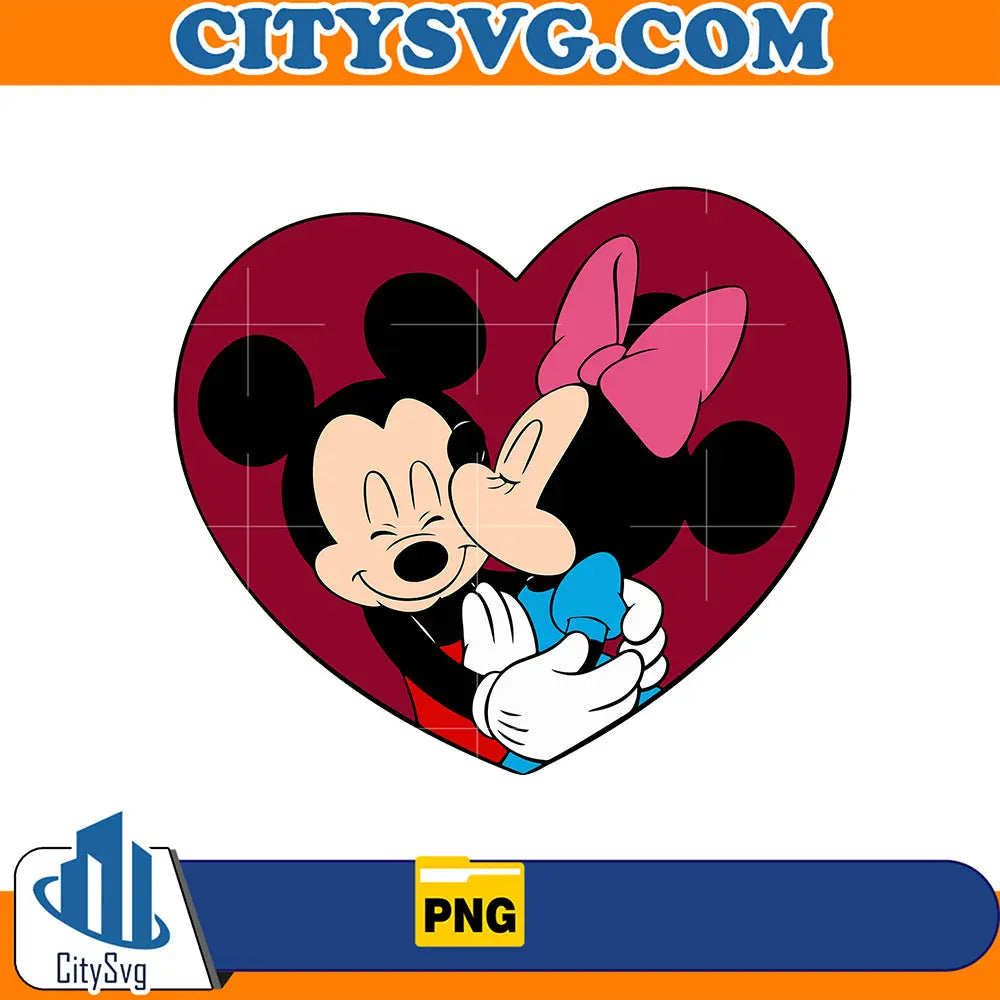 HeartMickeyAndMinnieValentinePng