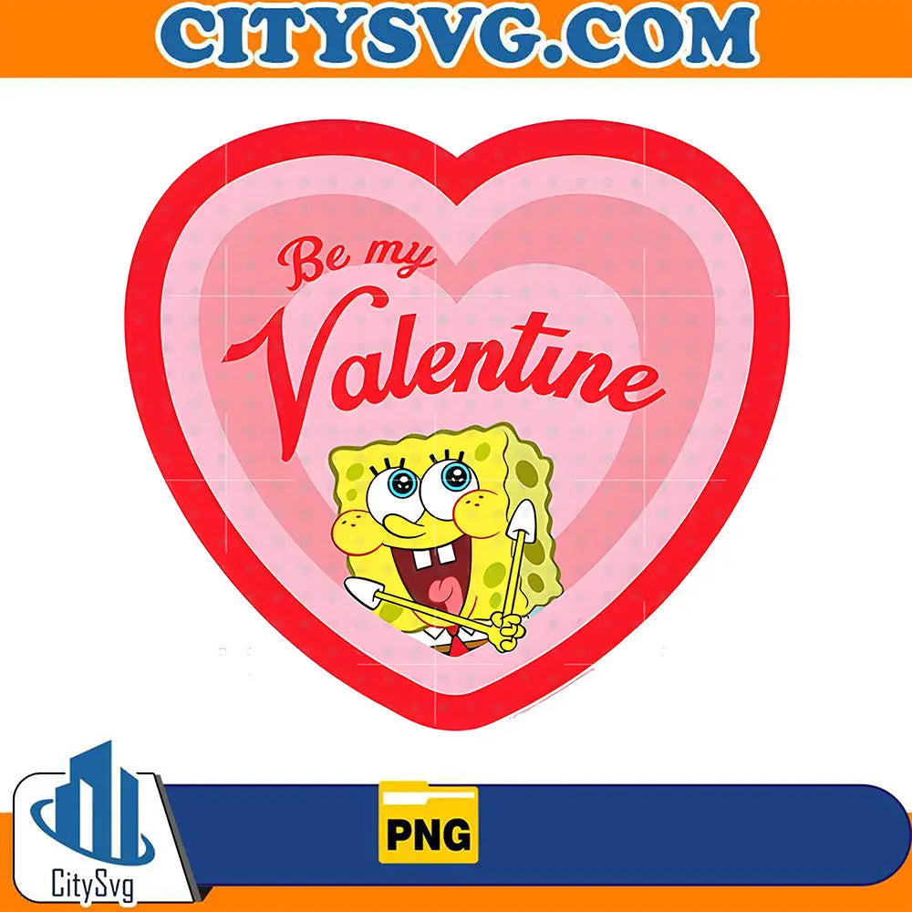 HeartSpongeBobBeMyValentinePng
