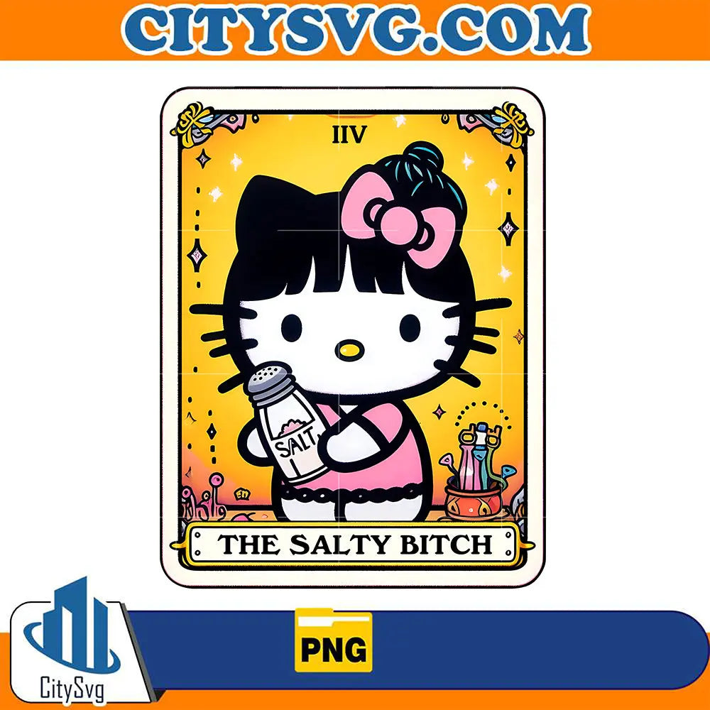 HelloKittyTheSaltyBitchMomTarotCardPng