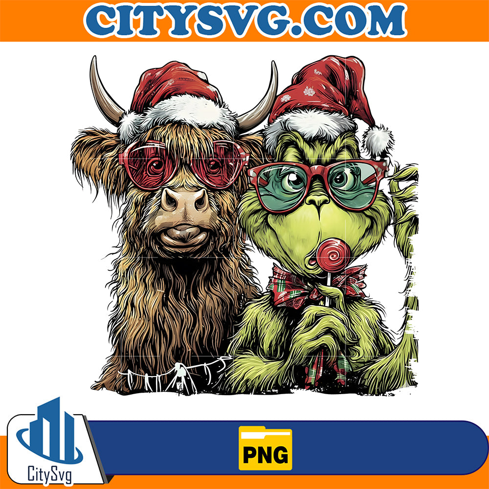 Highland-Cow-Grinchmas-Christmas-Png-Cowgirl-Christmas-Png