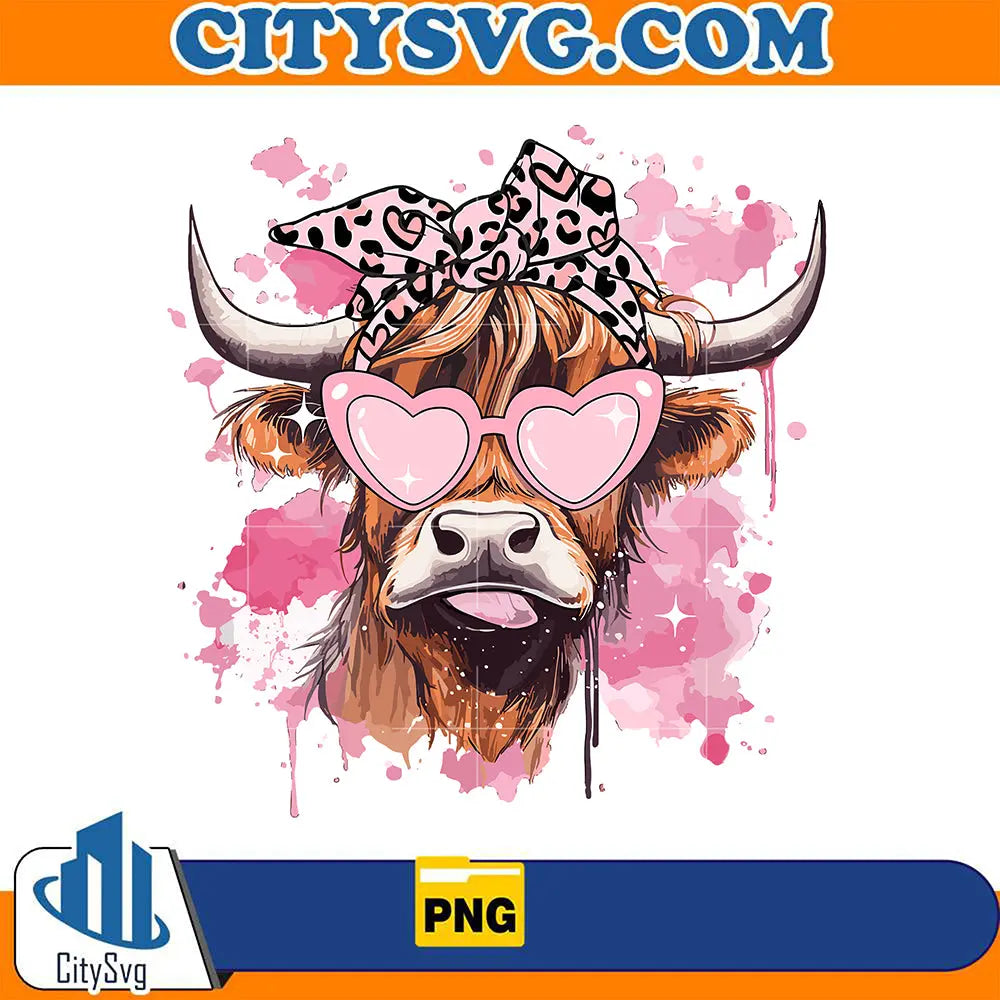 HighlandCowValentinePng