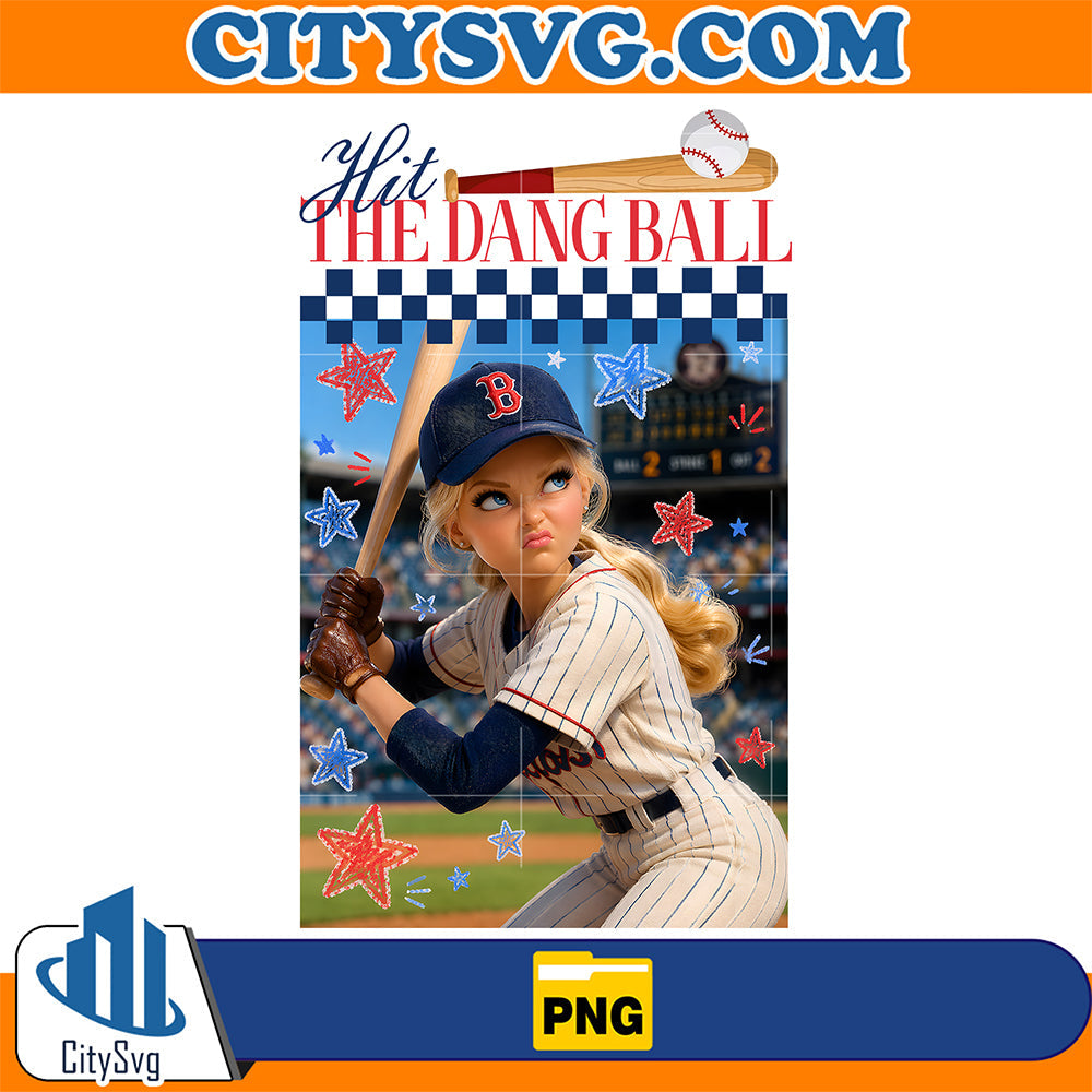 Hit-The-DangBall-Baseball-Mom-Png