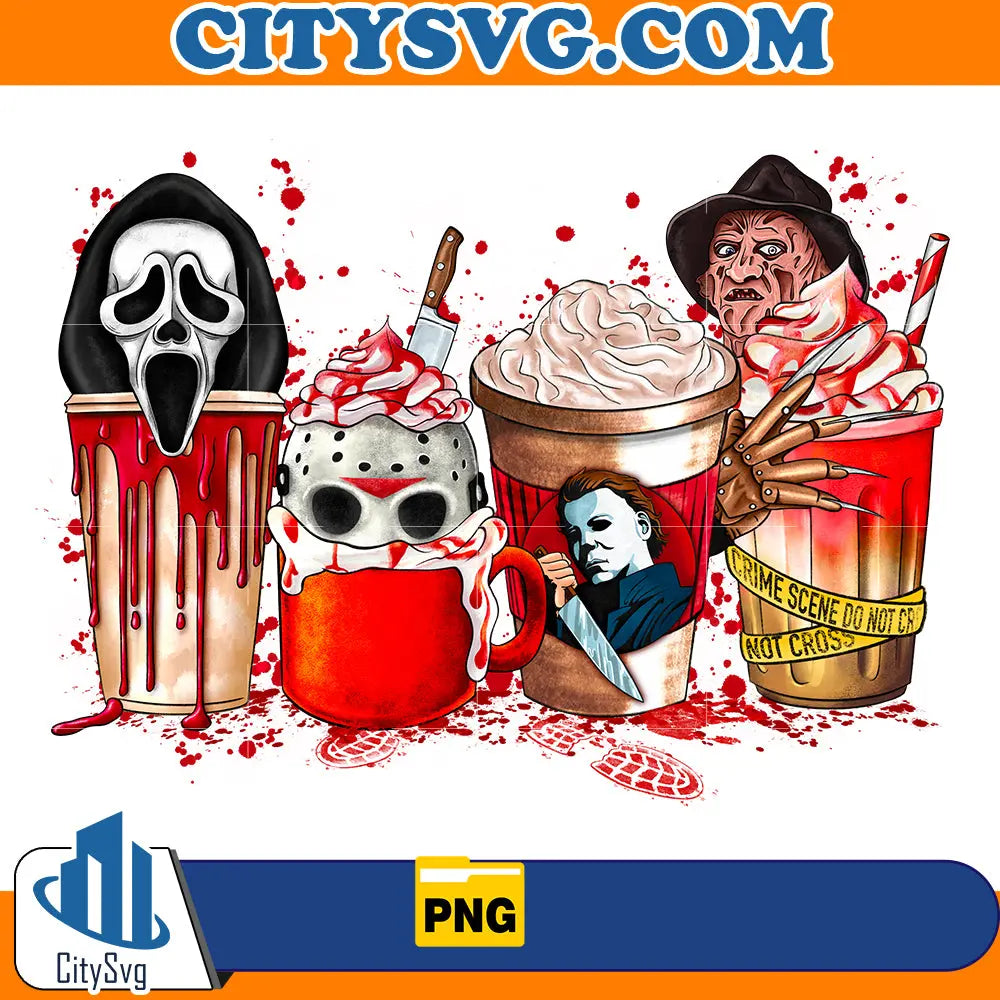 Horror Coffee Cups Png CitySvg