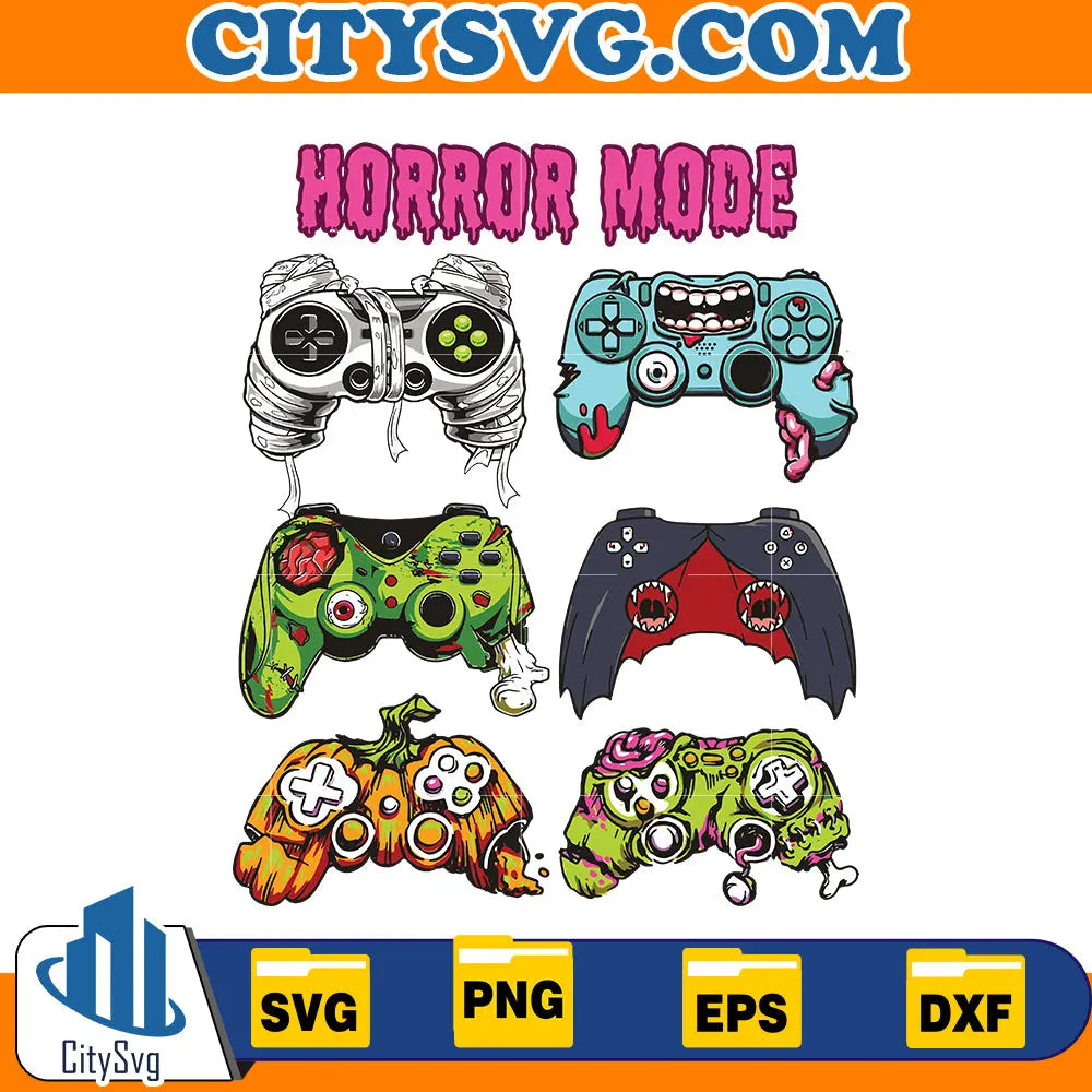 Halloween Skeleton Zombie Gaming Controllers Mummy Svg CitySvg