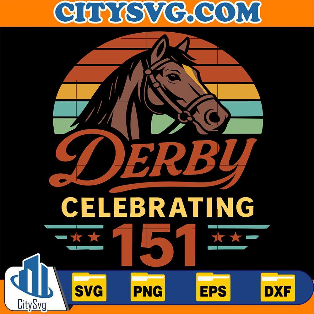 Horse-Derby-Celebrating-151-Svg