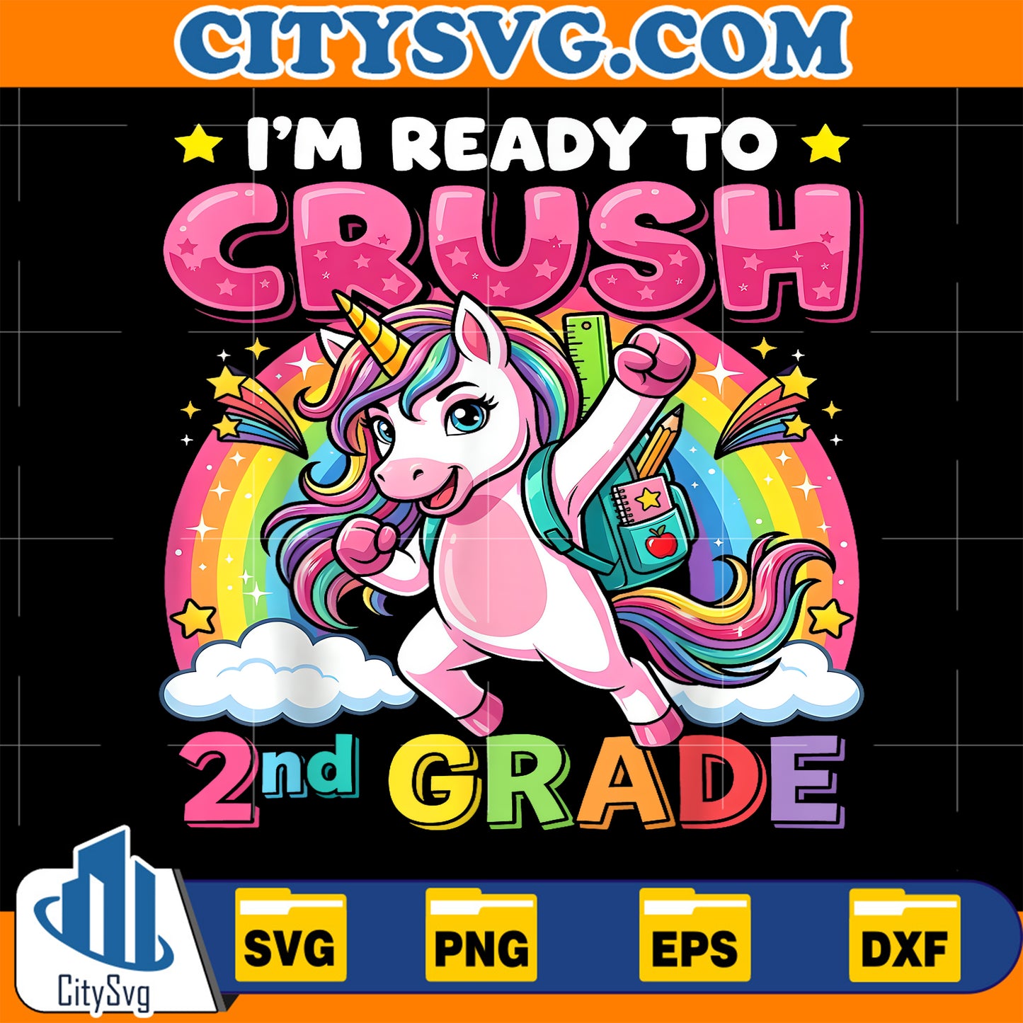 I-m-Ready-To-Crush-2nd-Grade-Unicorn-Back-To-School-Svg