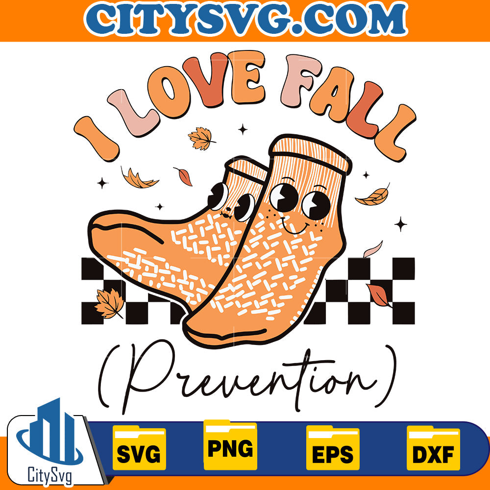 I Love Fall Prevention Svg CitySvg