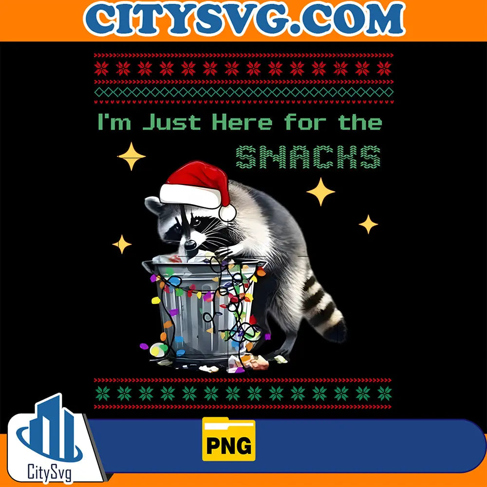I_mJustHereForSnacksRaccoonChristmasPng