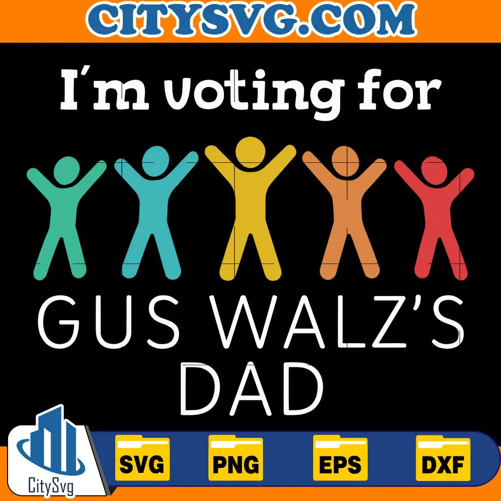 I'm Voting For Gus Walz Dad Autism Awareness Svg CitySvg