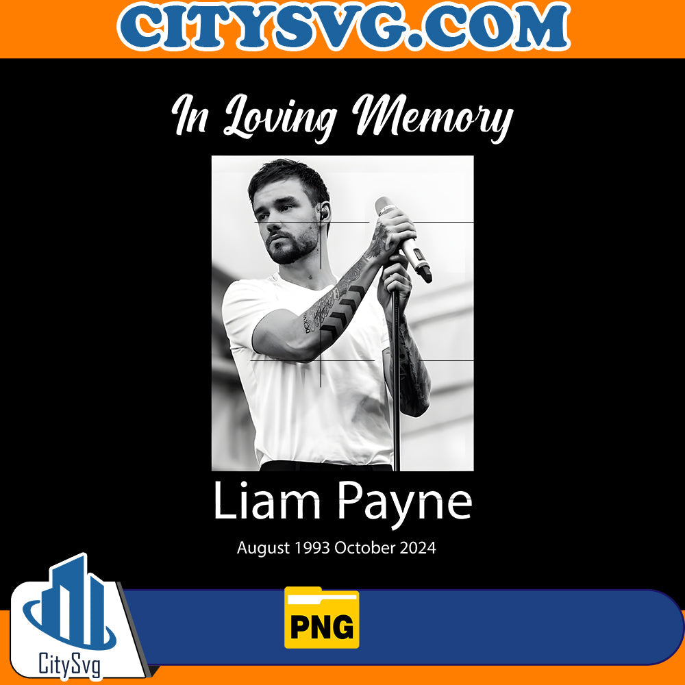 In Loving Memory Liam Payne August 1993 October 2024 Png CitySvg