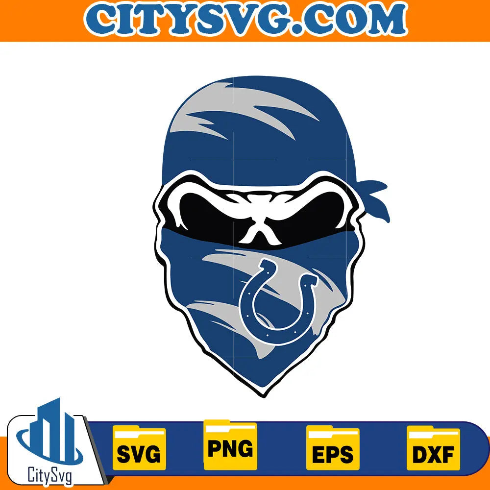 Skull Indianapolis Colts Svg CitySvg