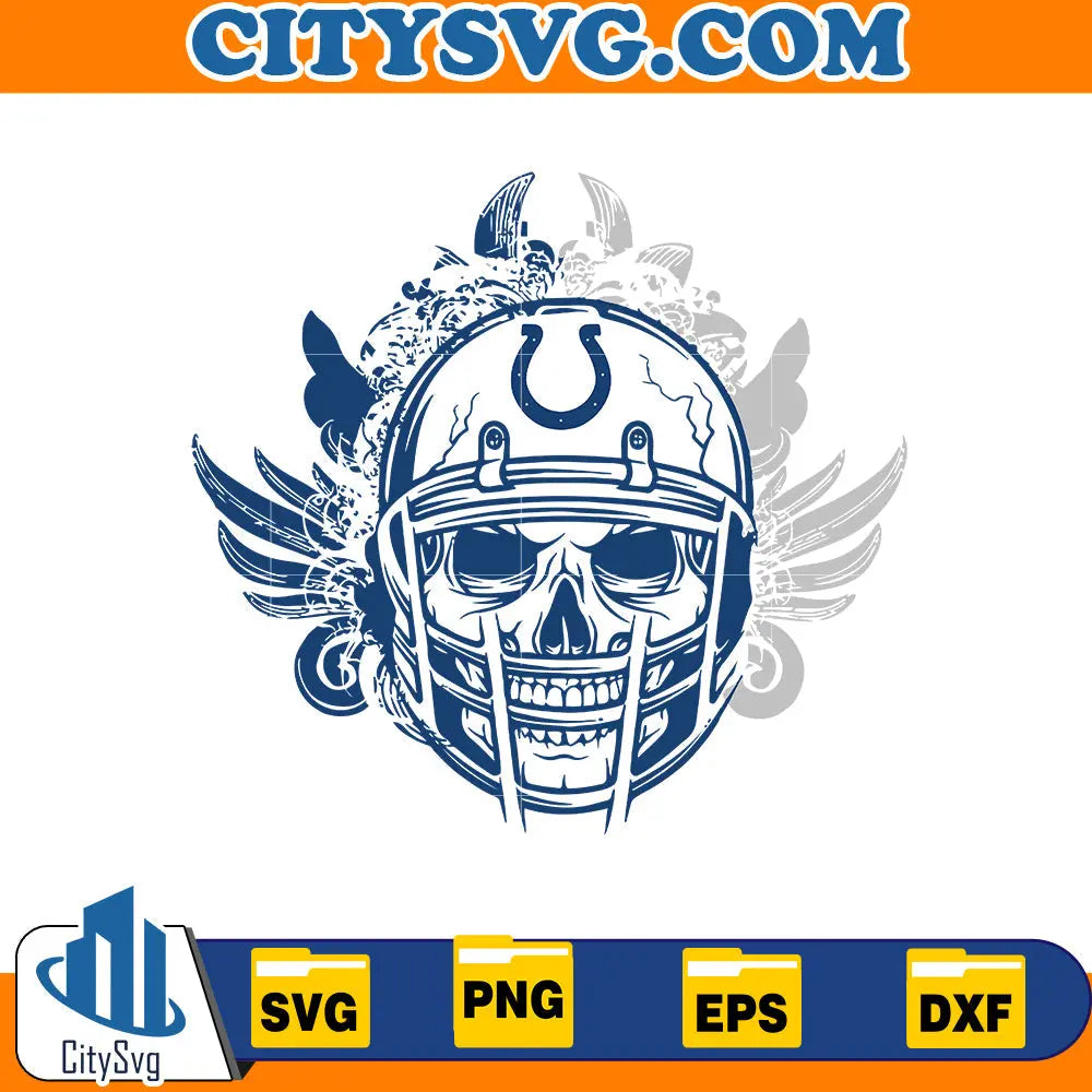 Skull Indianapolis Colts Svg CitySvg