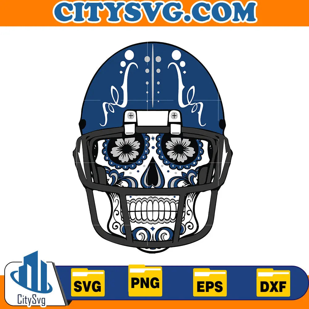Skull Indianapolis Colts Svg CitySvg