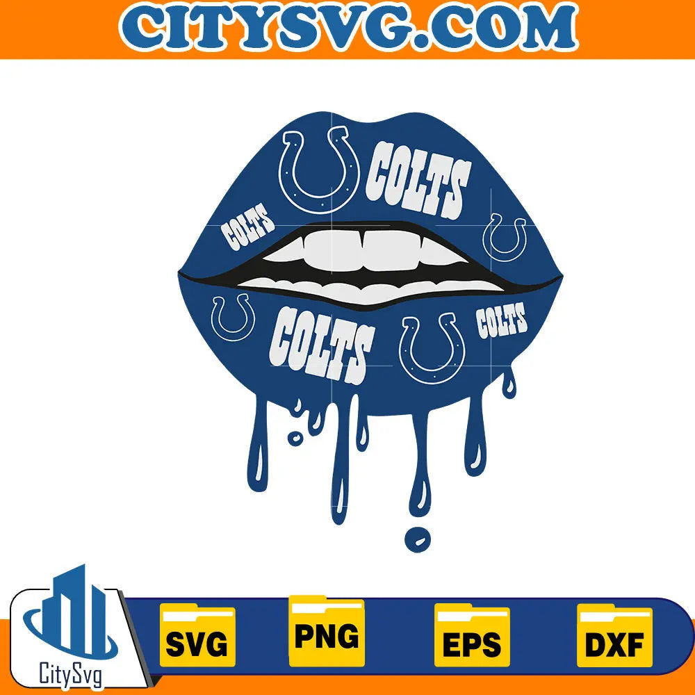 Lips Indianapolis Colts Svg CitySvg