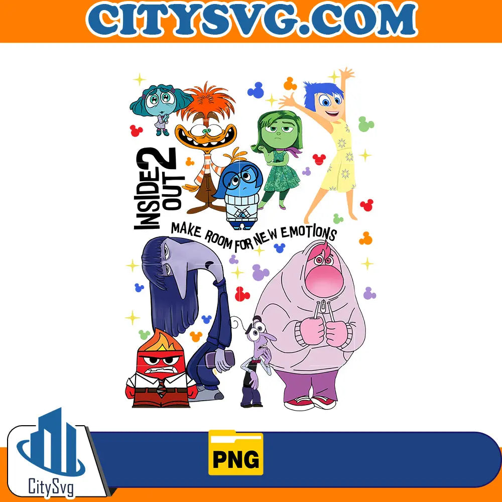 Inside Out 2 make room for new emotions png CitySvg