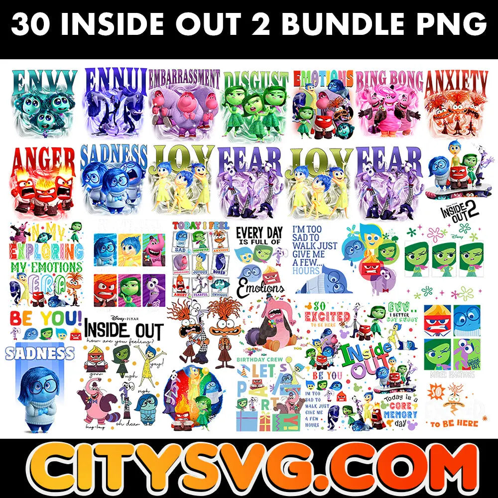 30 Inside Out It's Okay To Feel All The Feels Png, Digital Download CitySvg