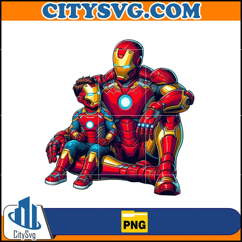 IronManDadAndSonPng
