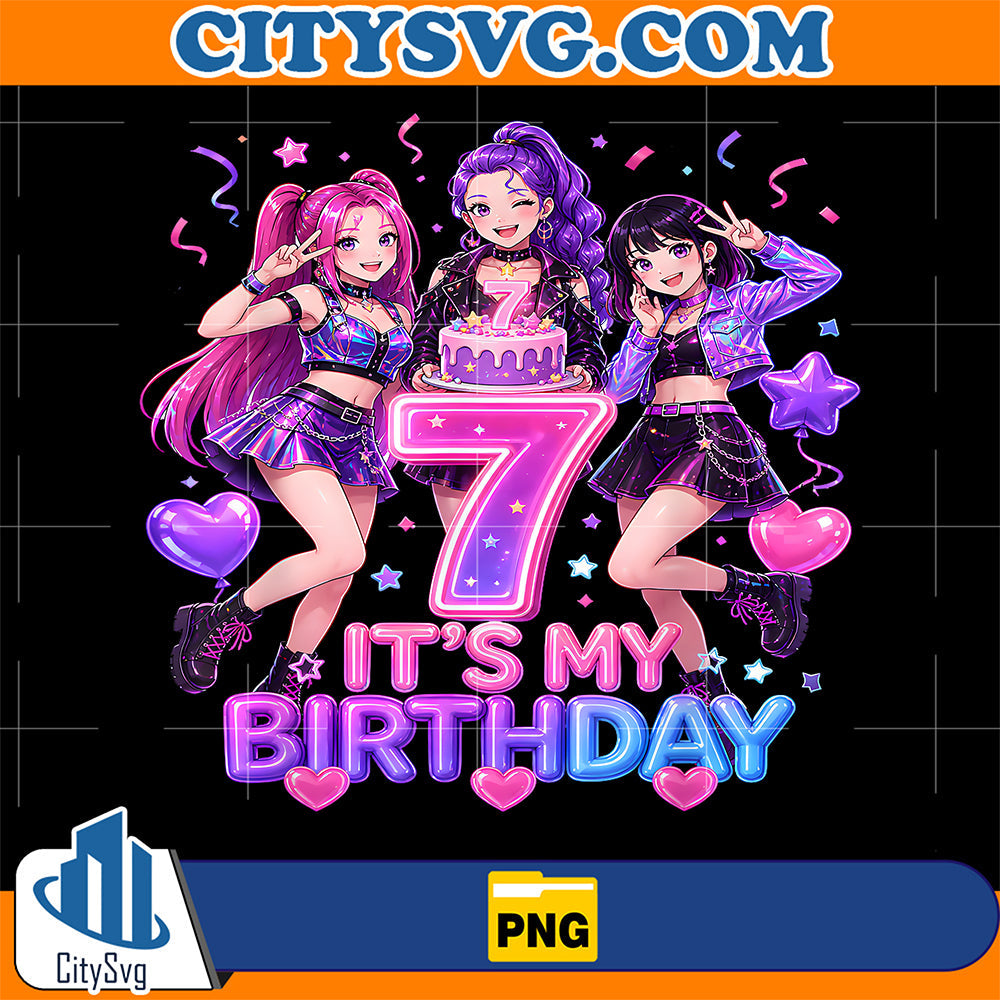 It-s-My-7th-K-Pop-Birthday-Girl-7-Year-Old-K-Pop-Birthday-Png