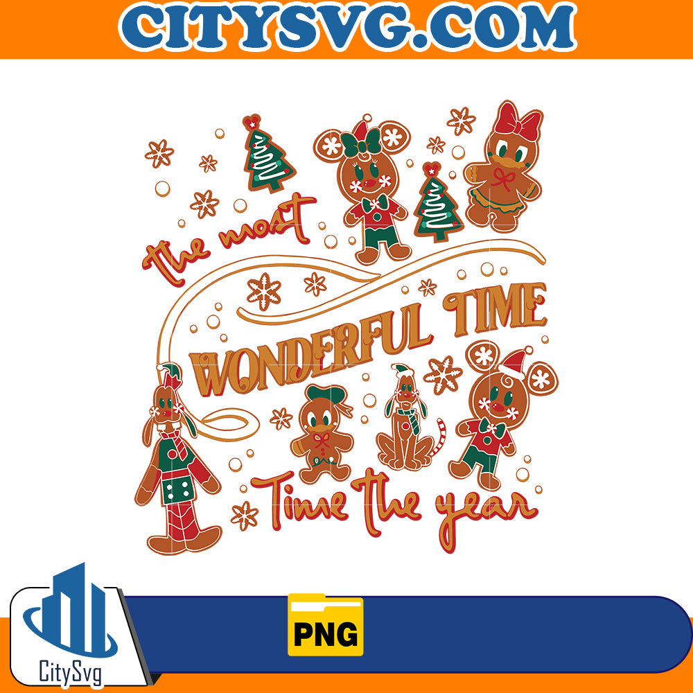 Its The Most Wonderful Time Of The Year Gingerbread Png CitySvg