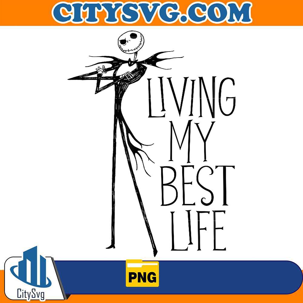 Jack-Skellington-Living-My-Best-Life-Png