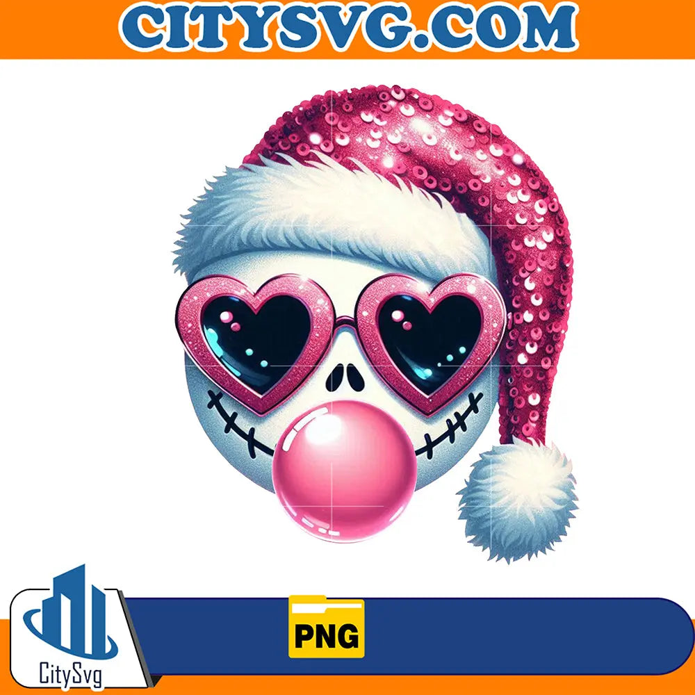 JackSkellingtonBlowingBubbleValentinePng