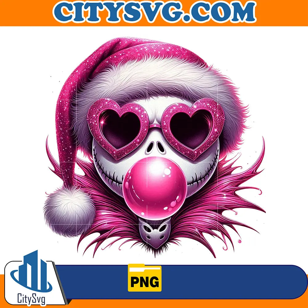 JackSkellingtonBlowingBubbleValentinePng_3