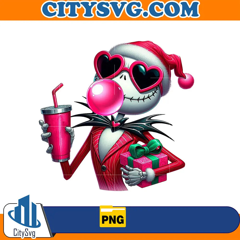 JackSkellingtonBougieBlowingBubbleValentinePng