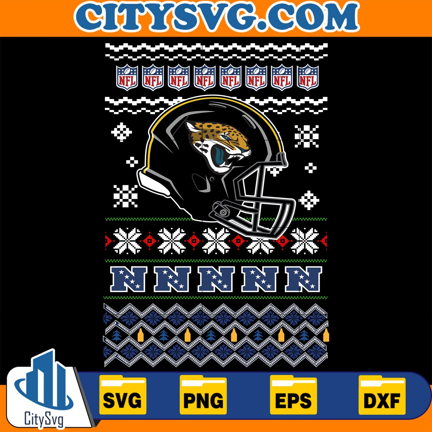 Jacksonville Jaguars Christmas Svg CitySvg