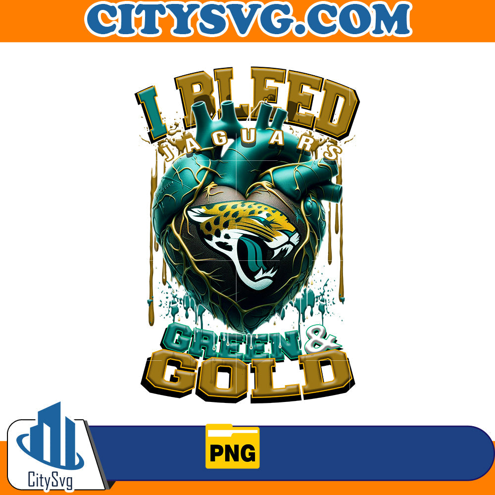 I Bleed Green & Gold Jaguars Png CitySvg