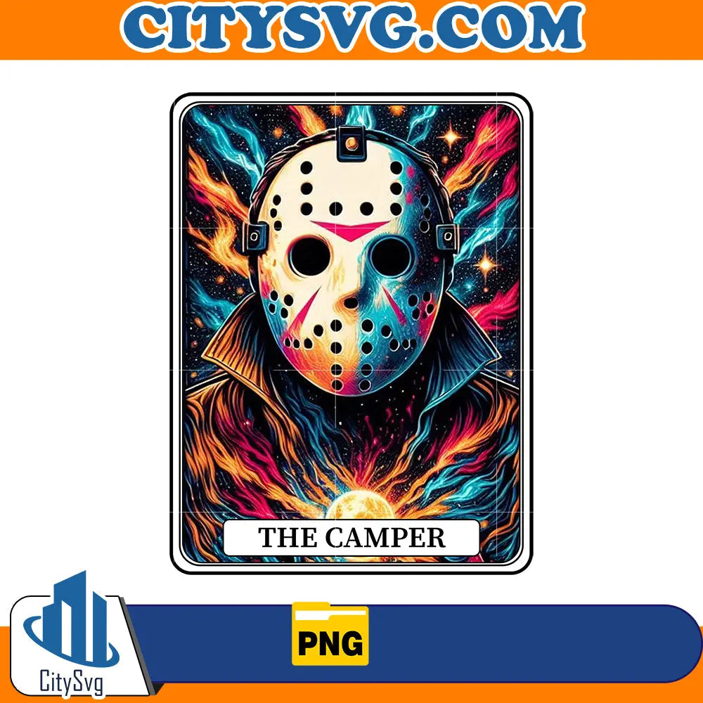 Horror tarot card Jason Voorhees The Camper Png CitySvg