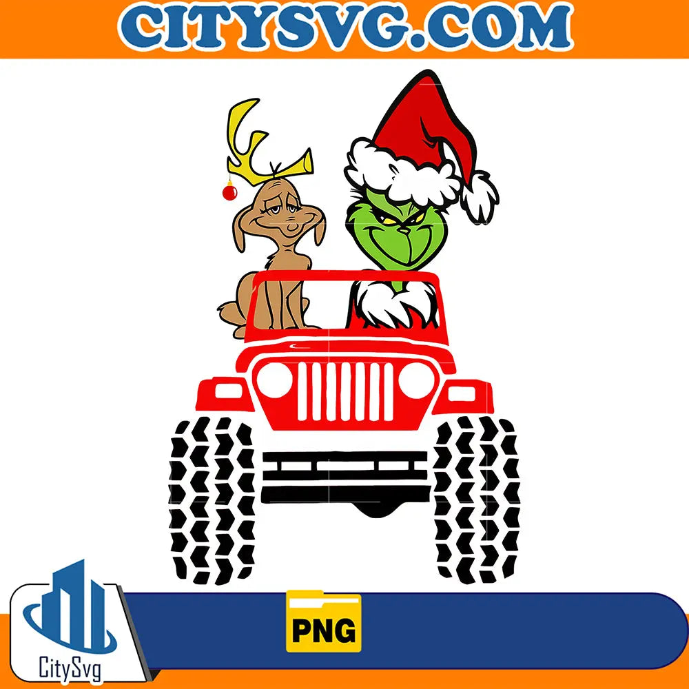 JeepGrinchChristmasPng2