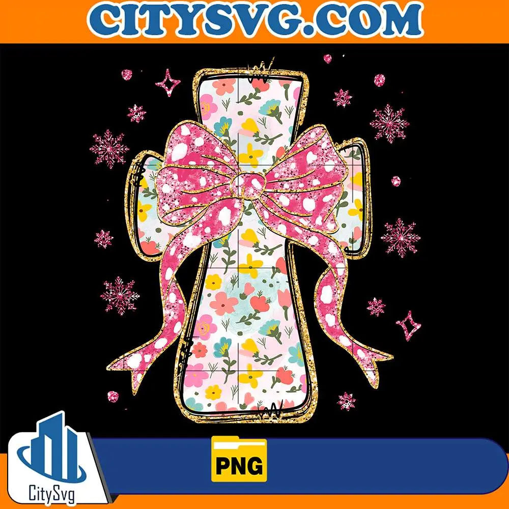 JesusCoquetteColorfulGlitterChristmasPng