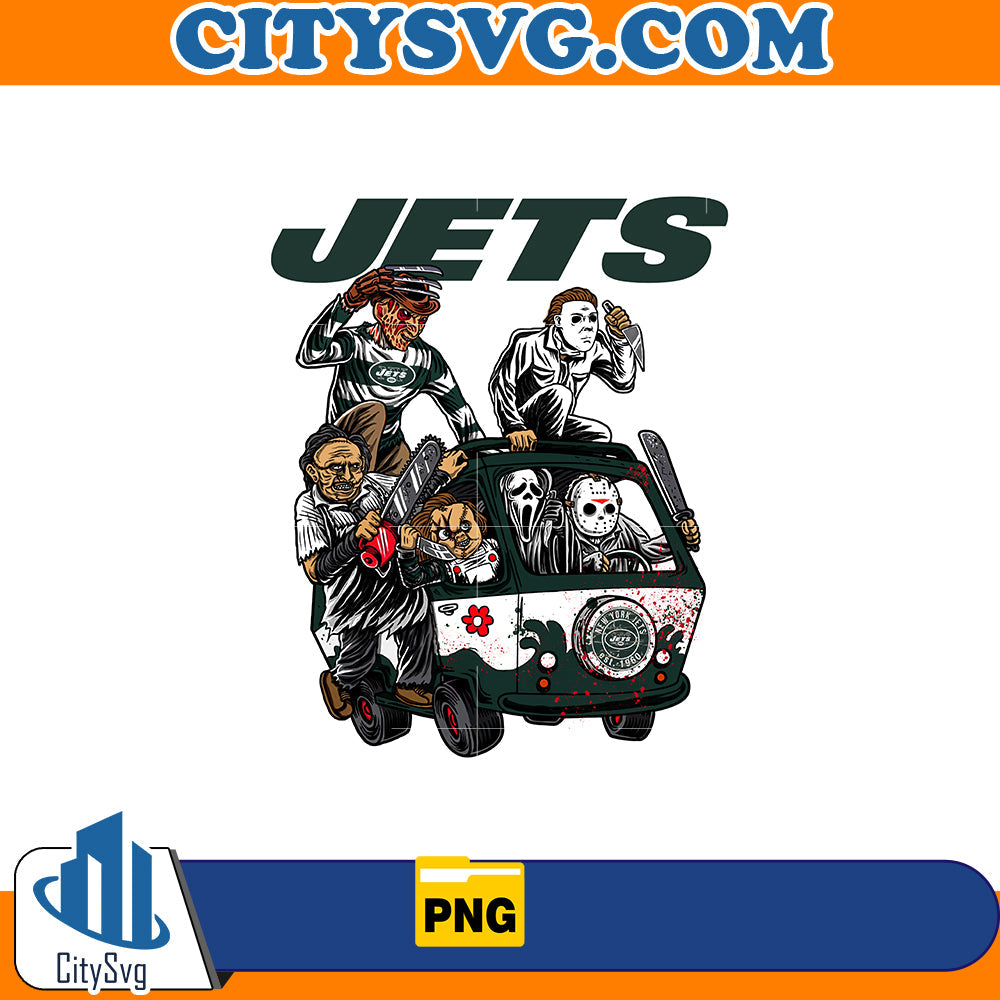 Jets New York American Football Horror Killer Team Halloween Png CitySvg
