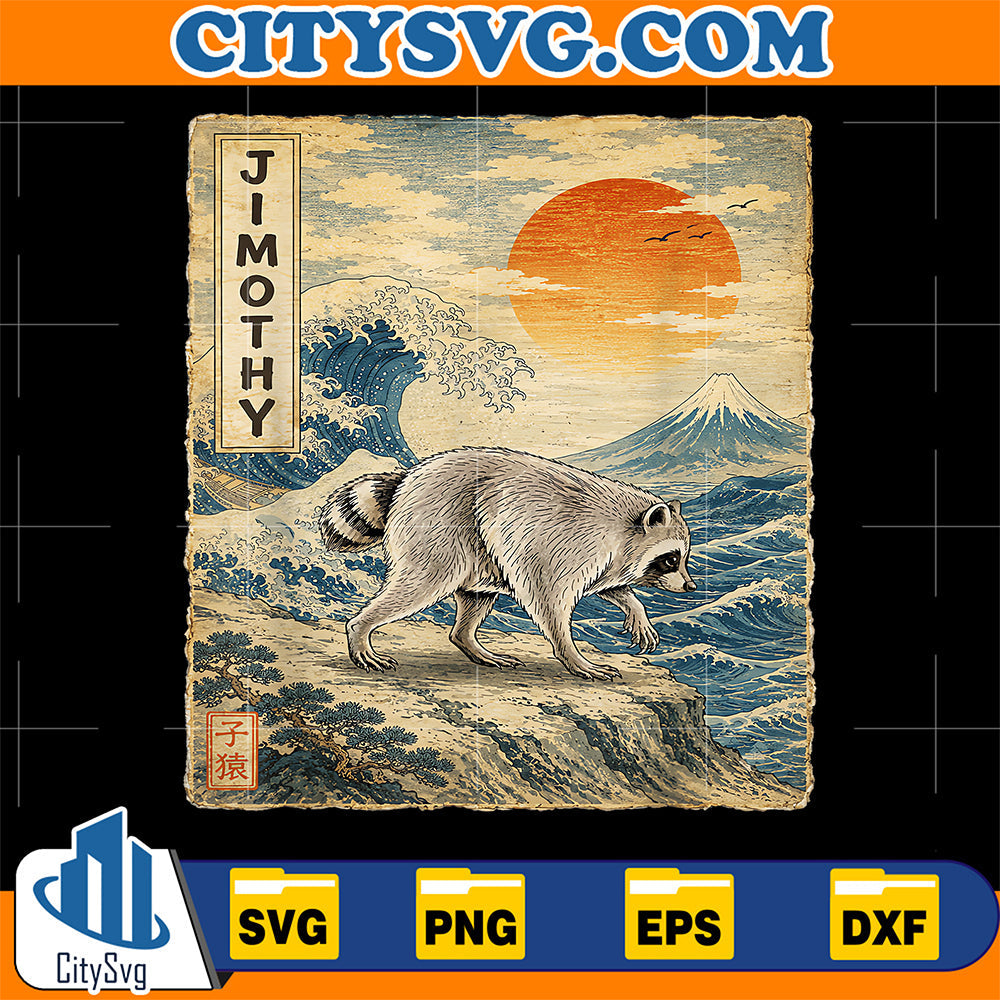 Jimothy-Raccoon-Svg-Japanese-Ukiyo-e-Raccoon-Art-Svg