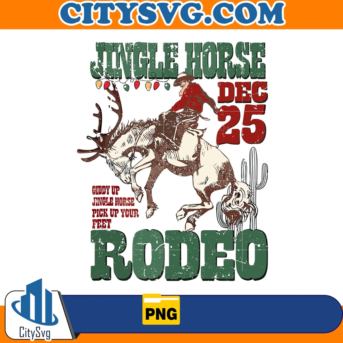 JingleHorseDec25GiddyUpJingleHorsePickUoYourFeetRodeoPngChristmasPng