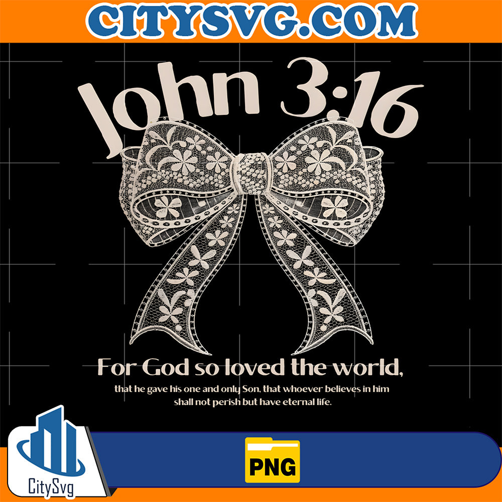 John-3-16-Lace-Bow-Christian-Faith-Png