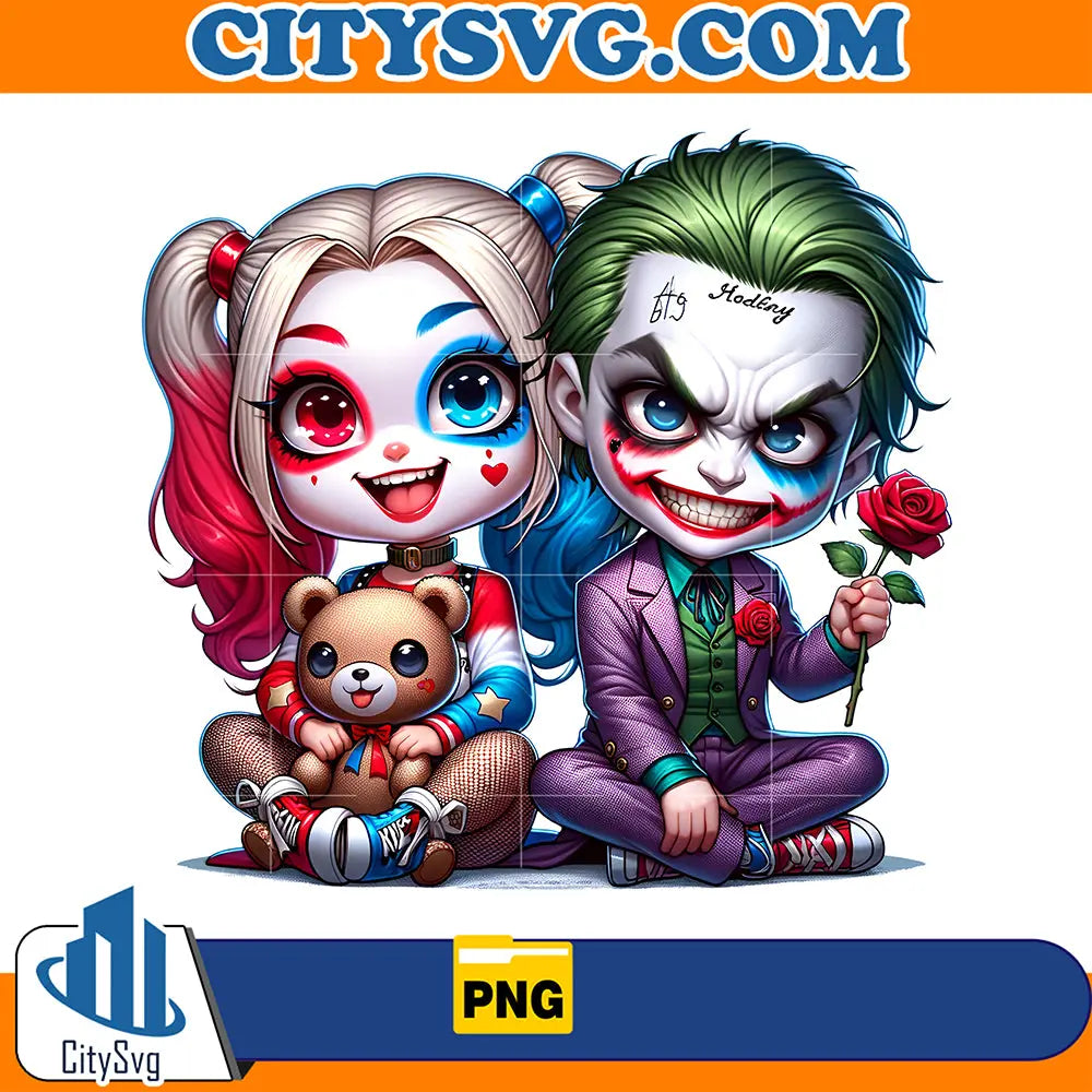 JokerAndHarlyCoupleChicanoValentinePng_2