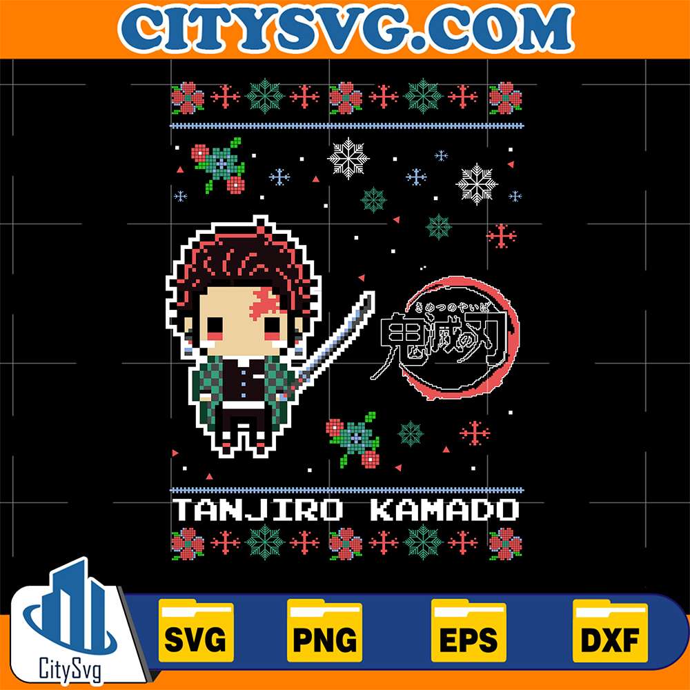 Kamado-Tanjiro-Demon-Slayer-Christmas-Ugly-Svg