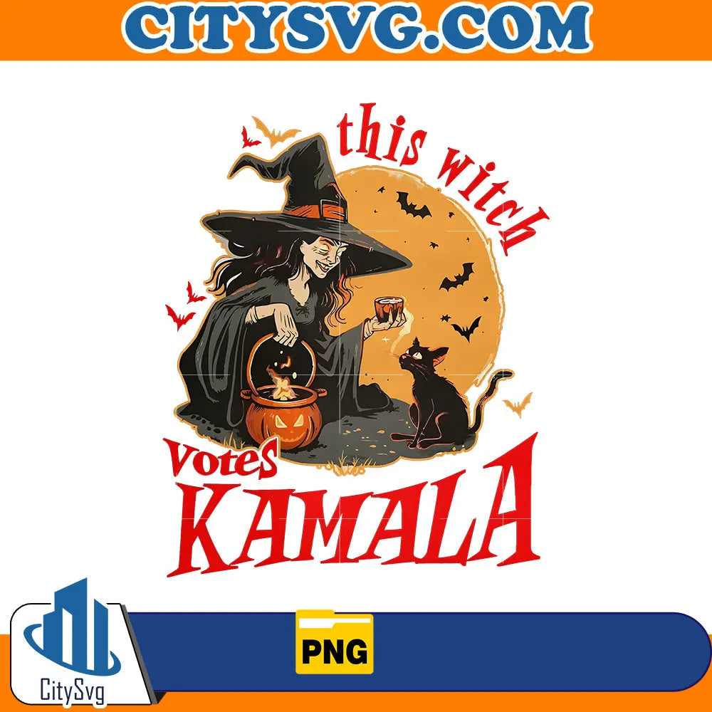 This Witch votes Kamala Png CitySvg